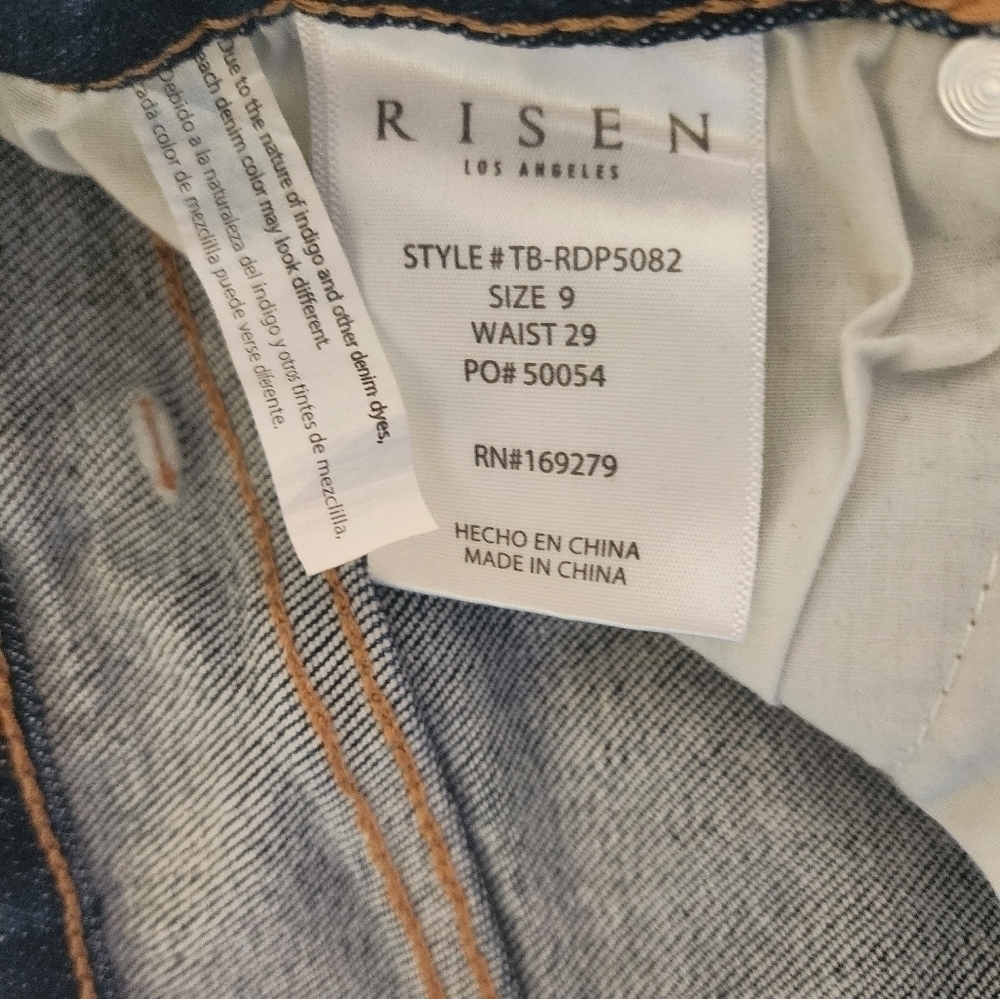 Risen high rise distressed girlfriend jeans  size 9/29 - Picture 9 of 14